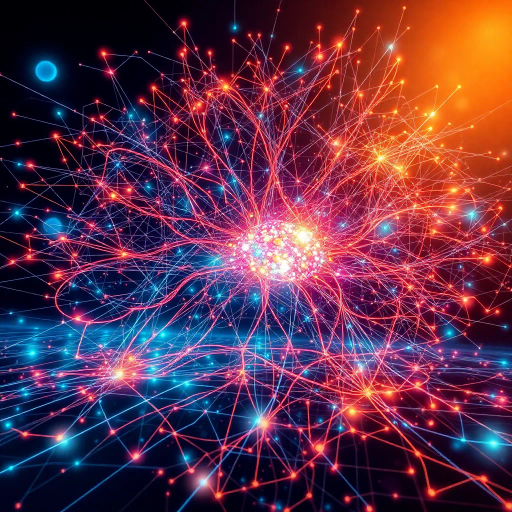 futuristic, abstract representation, AI-inspired, mind maps, intricate patterns, neural networks, vibrant colors, conceptual thinking, surrealism, algorithmic design, innovation, modern aesthetics, artistic geometry, technology fusion, dynamic movement, symbolic connectivity, visionary artwork, inspiration from Leonardo da Vinci, digital brushstrokes, ethereal glow, interconnected pathways, reflective surfaces, artistic abstraction, intellectual exploration