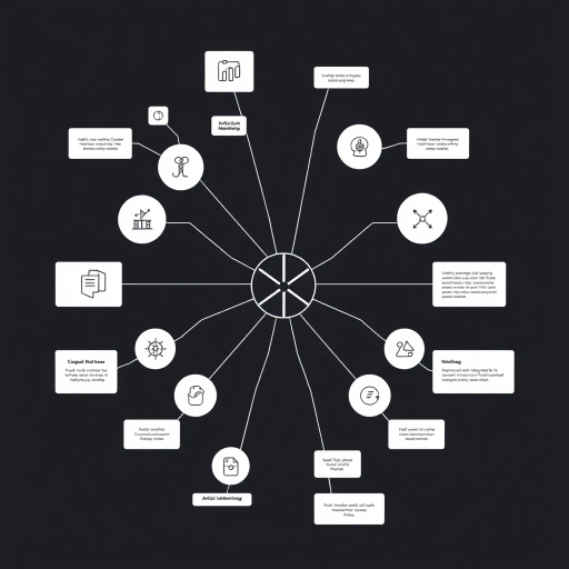 artificial intelligence, mind maps, logo design, abstract symbolism, minimalist geometry, futuristic aesthetic, Weissman style, Bauhaus influence, bright palette, clean lines, modernism, conceptual abstraction, symmetry, white space, interconnected networks, smooth gradients, cognitive flow, algorithmic design