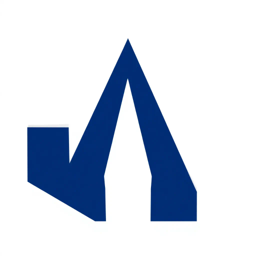 ultra minimal design, geometric precision, bold angled strokes, clean and precise geometric M, solid indigo #3D63DD, vector graphic precision, pure form, minimalistic expression, white background contrast, Bauhaus influence, modernist clarity, abstract reduction, symmetry and balance, contemporary simplicity, visual impact, flat color fields, mathematical geometry, abstraction in typography, artistic symbolism