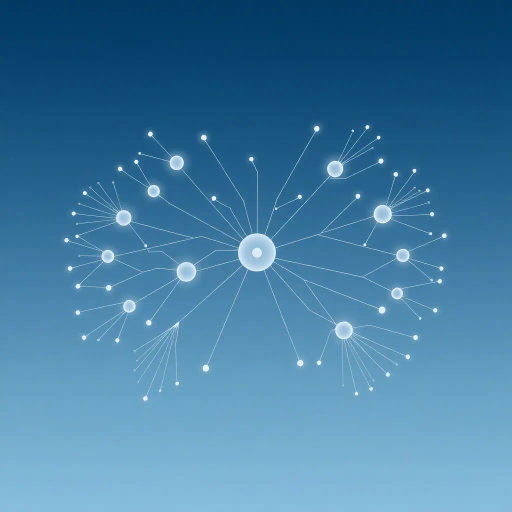 minimalist geometry, abstract forms, neural pathways, mind mapping, edward tufte, swiss design, bauhaus, symmetry, subtle gradients, soft lighting, modern aesthetics, blue and white palette, clean lines, vector graphics, futuristic symbolism, minimalist abstraction, digital simplicity, cerebral networks, information flow, dynamic balance, sleek elegance, inventive visual language, contemporary design ethos, abstract representation, ethereal glow, conceptual iconography, Claude Monet color palette, symbolic abstraction, modemist elegance, cerebral structures, light mode emphasis, algorithmic patterns, airy composition, delicate textures, whimsical essence, artistic metaphors, AI mind maps, symbolic representation, ethereal lightness, minimalist design, modernist influences, monochrome palette, balanced composition, dynamic shapes, interconnected symbols, neural network pattern, smooth textures, intelligence visualization, innovative design, mental landscapes, data flow