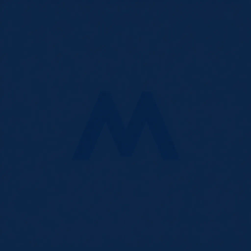 minimal M logo, perspective convergence, depth, hierarchy, solid indigo blue, geometric structure, modern tech design, flat vector illustration, Bauhaus influences, clean lines, symmetry, contemporary aesthetics, spatial innovation, futurism, precision, abstraction, innovative branding, structural elegance, simplicity, dynamic form, visual impact, sleek elegance, visual harmony, balanced composition, spatial depth, minimalism, technological sophistication, digital futurism, modernist aesthetic, avant-garde, high-tech minimalism, innovative geometry, futuristic elegance, dynamic structure, artistic elegance