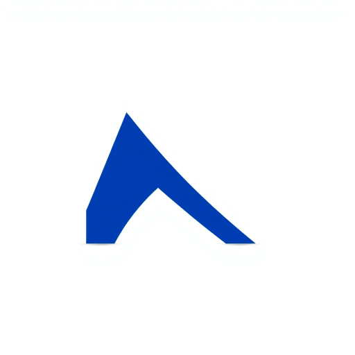 ultra minimalism, bold geometric design, clean lines, solid indigo color, #3D63DD, pure abstract letterform, modern vector aesthetics, white void background, symmetry, simplicity, mid-century modern influences, structural clarity, spatial balance, elegant composition, artistic reduction, iconic branding, visual harmony, shape exploration, vivid indigo contrast, negative space utilization, M letterform essence