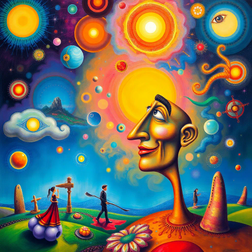 greeting, expression, surrealism, Salvador Dalí, vivid colors, dreamlike atmosphere, whimsical elements, modernist influence, abstract forms, human connection, ethereal glow, imaginative landscape, playful composition, vibrant energy, expressive lighting, contemporary techniques, emotional resonance, depth and contrast, dynamic interaction, art nouveau, optimistic tone, luminous surrealism, fantastical imaginings, flowing forms, kaleidoscopic dreamscape, surreal narrative, psychological exploration, artistic wonder, vivid chiaroscuro, enchanted scenery, joyous expression, Dadaist echoes, metaphysical portrayal, radiant harmony