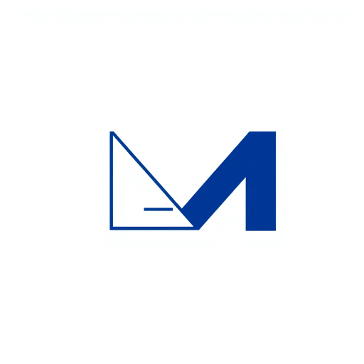bold M logo mark, solid geometric letter, structured layers, subtle thin horizontal connector lines, indigo on white, modern minimal SaaS branding, flat vector, modernist simplicity, Bauhaus influence, minimalist aesthetics, structured composition, primary color palette, geometric precision, visual balance, negative space utilization, corporate identity, digital branding, clarity in form, artistic geometry, Hans Hofmann influence, minimalist abstraction, precise symmetry, harmonious layout, sophisticated structure, sleek architecture, dynamic shape interplay, elegant form exploration, clean design, contemporary design language, indigo color palette, flat design elements, graphic design mastery, modern elegance, visual harmony