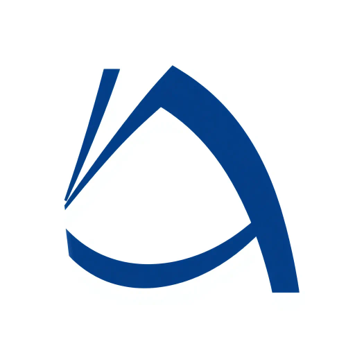 bold letter M logo, parallel strokes, subtly taper, upward hierarchy, structured design, solid indigo blue, clean geometric vector, white background, modern minimalist, Bauhaus influence, precise lines, asymmetrical balance, visual clarity, typographic elegance, dimensional form, sleek aesthetic, contemporary design, harmonious proportions