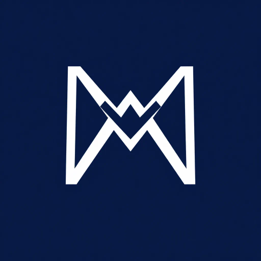 minimal M logo, perspective convergence, depth, hierarchy, indigo blue, geometric structure, modern tech design, flat vector, Bauhaus influences, clean lines, symmetry, contemporary aesthetics, spatial innovation, futurism, precision, abstraction, innovative branding, structural elegance, simplicity, dynamic form, visual impact, sleek elegance, visual harmony, balanced composition, spatial depth, minimalism, technological sophistication, digital futurism, modernist aesthetic, avant-garde, high-tech minimalism, innovative geometry, futuristic elegance, dynamic structure, avant-garde minimalism