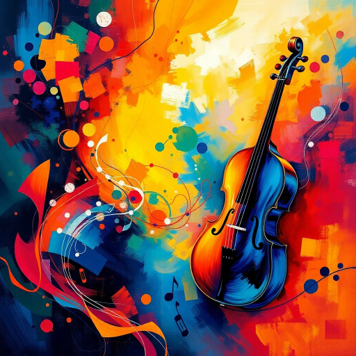symphony of colors, harmonious compositions, dynamic rhythms, vibrant hues, melodic lines, impressionism meets cubism, ethereal lighting, abstract forms, musical instruments, flowing movement, elegant brushstrokes, fluid textures, sound waves depicted visually, Wassily Kandinsky inspiration, Baroque influence, immersive atmosphere, emotional resonance, multidimensional space, artistic synthesis, visual symphony, creative fusion, orchestral design, kaleidoscopic palette, abstract expressionism, ephemeral spectacle, poetic interpretation, chromatic brilliance, atmospheric depth, expressive dynamism