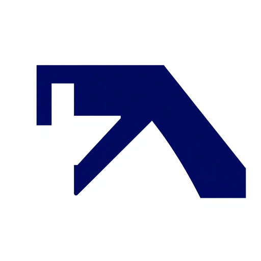 ultra minimal, geometric abstraction, bold angles, clean intersecting lines, solid indigo #3D63DD, vector precision, stark white background, pure letterform, negative space balance, modernist design, Bauhaus influence, emphasis on simplicity, flat color aesthetic, abstract typography, dynamic symmetry, minimalist elegance, spatial harmony, visual contrast, precision alignment, pure form