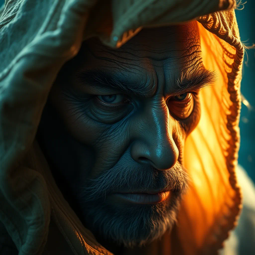 hyper-realism, intricate details, soft lighting, photorealistic textures, emotive expression, dynamic composition, vivid colors, high contrast, chiaroscuro technique, modern aesthetic, surreal influence, cinematic framing, clear focus, atmospheric mood, digital painting, contemporary realism, expressive brushwork, realistic portrayal, enhanced detail, artistic refinement