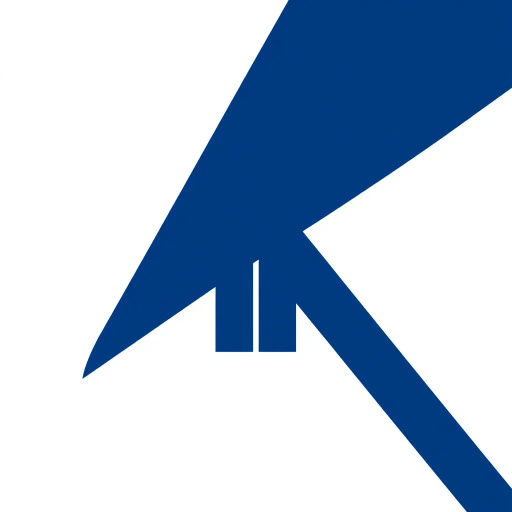 abstract M lettermark, bold design, minimalist aesthetics, modern logo, geometric precision, sharp V convergence, diverging lines, thick diagonal elements, solid indigo hue, striking visual contrast, elegant simplicity, white canvas background, Bauhaus influence, crisp and clean lines, graphic design, contemporary artistry, precise alignment, visual identity, innovative branding, sleek and sophisticated, artistic intent, Claude Garamond, high visual impact, symbolism of unity and balance