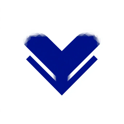 ultra minimal, M logo, clean geometric design, bold angled strokes, meeting at center point, solid indigo #3D63DD, pure letterform, vector precision, white background, simplicity in form, austere beauty, modern typography, elegant symmetry, precise geometry, minimalist expression, Bauhaus influence, abstract representation, harmonious balance, crisp composition, pure line quality, stark contrast, structural clarity, Cartesian plane, devoid of detail, visual purity