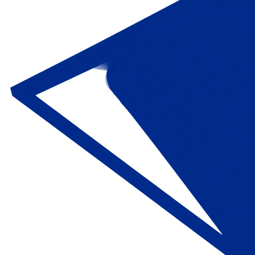 ultra minimal, geometric abstraction, bold angles, clean intersecting lines, solid indigo #3D63DD, vector precision, stark white background, pure letterform, negative space balance, modernist design, Bauhaus influence, emphasis on simplicity, flat color aesthetic, abstract typography, dynamic symmetry, minimalist elegance, spatial harmony, visual contrast, precision alignment, pure form