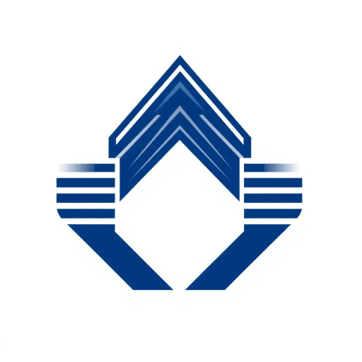 bold letter M, parallel strokes, tapering structure, upward hierarchy, indigo blue, geometric precision, vector design, minimalist aesthetic, structural elegance, balance and symmetry, clean composition, white background, modernist influences, Bauhaus geometry, minimal lines, disciplined form, artistic clarity, contemporary interpretation, abstract representation, sleek design, sophisticated balance, sharp lines, dynamic forms, spatial awareness, modern symbolism, elegant typography, precision art