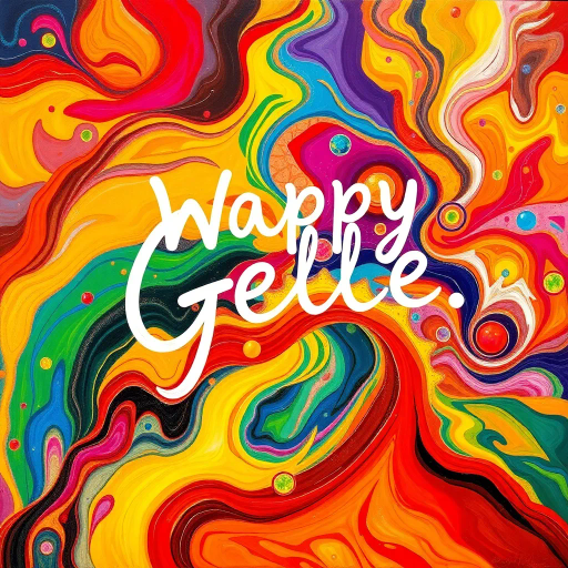 warm greeting, abstract, vibrant colors, surrealism, intricate details, whimsical flow, Salvador Dali inspiration, fluid movement, cheerful mood, artistic flair, layered composition, imaginative expression, dynamic brushwork, dreamlike atmosphere, ethereal texture, cultural fusion, friendly expression, radiant light