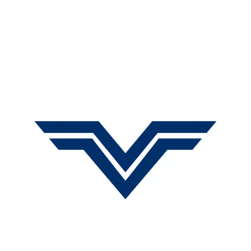 abstract M lettermark, diagonal lines, convergence, sharp V, geometric precision, bold indigo, minimalism, modern logo design, simplicity, white negative space, Bauhaus influence, clean lines, vector art, high contrast, symmetry, balance, structured composition, dynamic tension, corporate identity, logo aesthetic, visual clarity, modernist aesthetics