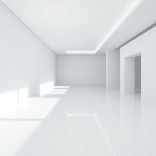 pristine surfaces, minimalist design, Bauhaus influence, sleek modernism, reflective textures, crisp lines, bright whites, contrasting hues, harmony and balance, serene atmosphere, geometric precision, abstract forms, purity of form, meticulous detail, contemporary aesthetic, spatial harmony, clarity of vision, elegant simplicity, sophisticated minimalism, ethereal light