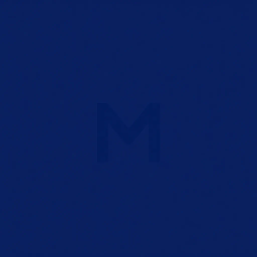 bold M logo mark, geometric letter, subtle thin horizontal connector lines, structured layers, indigo color, modern minimal design, SaaS branding, flat vector, Bauhaus influence, crisp lines, clean composition, negative space, high contrast, contemporary branding aesthetics, Helvetica-inspired, minimalist elegance, symmetrical framework, logo dynamics, balanced form, visual identity, corporate color palette
