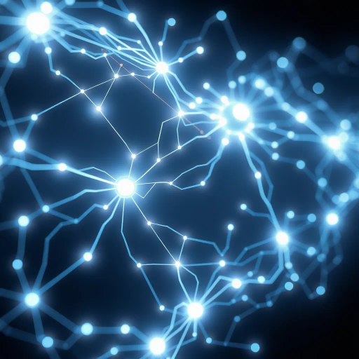 futuristic aesthetics, artificial intelligence representations, mind mapping, intricate network patterns, minimalistic design, glowing elements, light mode theme, vibrant harmonies, clean lines, sleek contours, digital sleekness, visual clarity, modern futurism, Rhizome-like structures, ethereal light, conceptual thinking, neural pathways, innovation, luminous glow, contemporary digital era, visionary design, luminescent nodes, abstract connectivity, minimalist elegance, cutting-edge technology, cerebral landscapes, clean palette