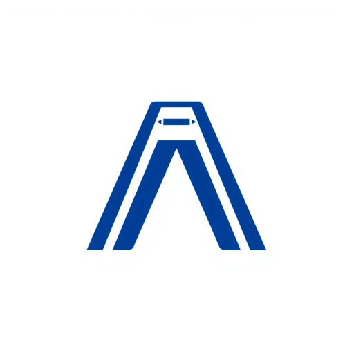 bold letter M, logo design, parallel strokes, subtly tapering, upward hierarchy, structure, solid indigo blue, clean geometric vector, white background, minimalist style, modernist design, Bauhaus influence, negative space, precision, symmetry, sleek lines, contemporary aesthetics, iconic branding, dynamic movement, visual balance, artistic clarity, abstraction, graphic design principles