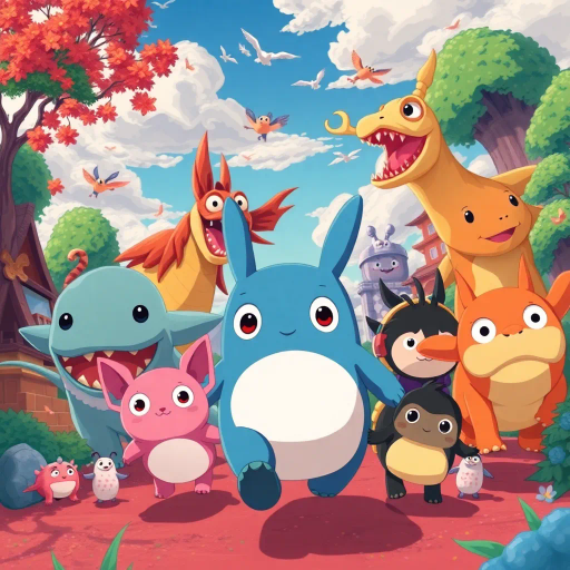 vibrant, Studio Ghibli, dynamic movement, bright colors, cel shading, whimsical, fantastical creatures, Japanese culture, expressive characters, large eyes, detailed scenery, storytelling, emotion-filled, Miyazaki-esque, surreal worlds, imaginative, youthful energy, modern twists, visual storytelling, romanticism, enchanting landscapes, cultural motifs, bold outlines