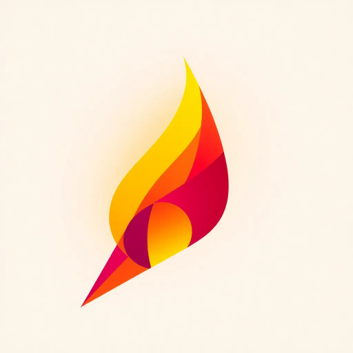 minimalistic, geometric shapes, vibrant colors, soft gradients, angular design, polygonal forms, abstract flame, warm palette, glowing effect, simplified forms, modern aesthetic, flat shading, contrasting hues, visual balance, dynamic composition, contemporary art, clean lines, symbolic warmth, ethereal glow, luminous intensity, stylized representation, abstraction, Bauhaus influence, Kandinsky, minimalist elegance, vibrant juxtaposition, futuristic design, chromatic harmony, structured fluidity, minimalist Bauhaus, vibrant expressionism