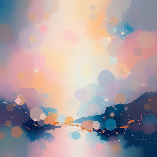 ethereal backdrop, vivid imagination, enchanting serenity, abstract expression, ethereal glow, Claude Monet, modern painterly touch, atmospheric depth, gentle hues, tranquil ambiance, layered compositions, impressionist influences, visual poetry, subtle textures, soft focus, harmonious blend, mystical aura, abstract landscape, infinite space, luminescent colors, peaceful mood, dreamlike quality, cosmic perspective, shadow play, Claude Monet, evocative atmosphere, transcendental stillness, freeform arrangement, light and shadow interplay