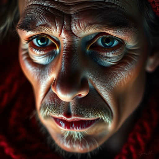 hyper-realism, detailed textures, chiaroscuro lighting, vibrant colors, Rembrandt influence, meticulous detail, natural light, atmospheric depth, emotional resonance, lifelike depiction, intricate composition, smooth gradients, realistic textures, expressive portraits, soft focus, dimensional accuracy, dynamic range, capturing essence, high detail, refined realism