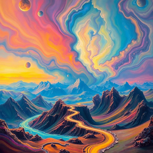 surreal dimensions, Salvador Dali, dreamlike landscapes, hyper-realistic detail, ethereal lighting, vibrant colors, fluid motion, abstract geometry, infinite spaces, emotional depth, mystical atmosphere, multi-layered composition, transcendent experience, vivid imagination, artistic metaphors, expansive scale, whimsical universe, timeless realms