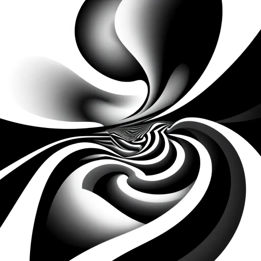geometric shapes, intricate patterns, flowing lines, minimalist design, abstract expression, monochrome palette, dynamic movement, M.C. Escher influence, precise detailing, linear perspective, visual harmony, spatial depth, surreal geometry, optical illusions, mathematical precision, avant-garde composition, Escherian landscapes, black and white contrast, intersecting lines, detailed tessellation, fluid dynamics, rhythmic patterns, visual paradox, complex symmetry, creative geometry, fine linework, subtle gradients, modern abstraction, artistic innovation, interlocking forms, infinite loops, artistic paradox, surreal complexity, Escheresque illusions, visual enigma, artistic contemplation, intricate symbology