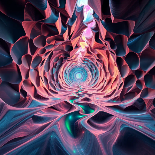 multi-dimensional, infinite perspectives, abstract geometry, Salvador Dali, Surrealism, complex lighting, prism colors, texture gradients, dynamic motion, spatial distortion, immersive depth, Escher-like illusions, futuristic, imaginative space, fluid forms, intricate details, sculptural elements, philosophical undertones, advanced layering, vibrant hues, optical play, ethereal atmosphere, vibrant contrasts, digital rendering, multi-planar composition, dimensionality