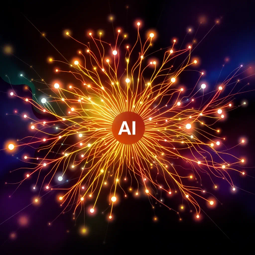 ai mind maps, logo design, neural networks, futurism, abstract geometry, Bauhaus influences, minimalist lines, vibrant color palette, surreal connections, intricate patterns, cognitive landscapes, visual metaphor, data visualization, interconnected ideas, luminous effect, modern aesthetics, dynamic flow, conceptual representation, radial symmetry, technological essence, hyper-detailed, artistic intelligence