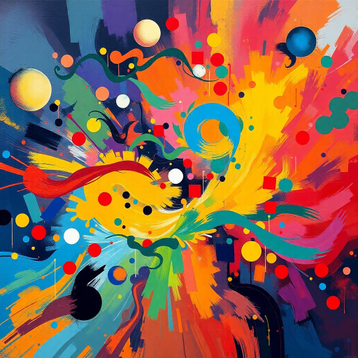 symphony of color, abstract rhythm, musical harmony, vivid hues, dynamic movement, expressionist brushstrokes, Kandinsky influence, modern beats, surreal tones, flowing lines, futuristic composition, emotional resonance, sonic textures, cultural fusion, ethereal soundscape, luminous notes, harmonic convergence, vibrant spectrum, auditory visual experience