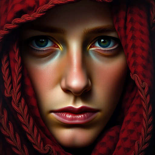 hyper-realistic portrayal, detailed textures, chiaroscuro lighting, vibrant and muted color palette, emotional depth, large scale framing, Renaissance influence, lifelike representation, dramatic composition, John Singer Sargent, Vermeer influences, vivid realism, intricate patterns, timeless atmosphere, focus on facial expressions, subtle brushwork, three-dimensional depth, intimate perspective, storytelling elements, realistic textures, meticulous detail