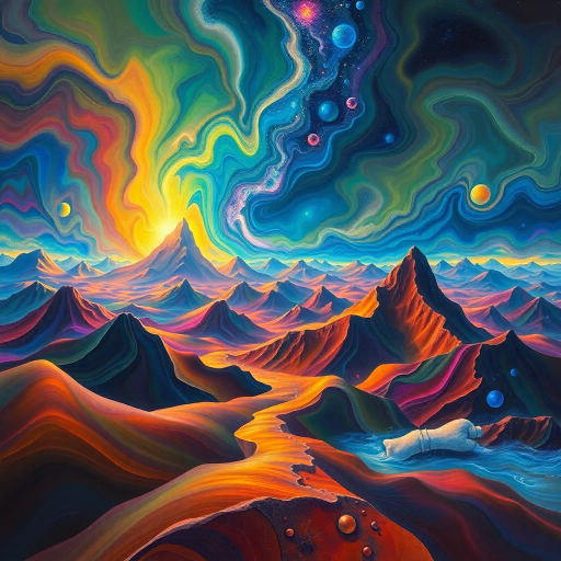 surreal dimensions, Salvador Dali, dreamlike landscapes, hyper-realistic detail, ethereal lighting, vibrant colors, fluid motion, abstract geometry, infinite spaces, emotional depth, mystical atmosphere, multi-layered composition, transcendent experience, vivid imagination, artistic metaphors, expansive scale, whimsical universe, timeless realms