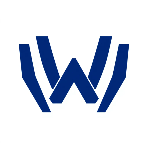 minimal M logo, perspective convergence, depth, hierarchy, solid indigo blue, geometric structure, modern tech design, flat vector illustration, white background, Bauhaus influences, clean lines, symmetry, contemporary aesthetics, spatial innovation, futurism, precision, abstraction, innovative branding, structural elegance, sleek elegance, simplicity, innovation, dynamic form, visual impact, artistic elegance, minimalism, technological sophistication, digital futurism, modernist aesthetic, avant-garde, high-tech minimalism, visual harmony, balanced composition, spatial depth