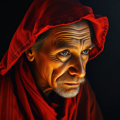 hyper-realism, meticulous detail, vibrant lighting, rich textures, capturing the essence of reality, dynamic composition, chiaroscuro, hyper-detailed forms, inspired by Juan Sanchez Cotan, Rembrandt lighting, natural colors, lifelike representation, intimate perspective, evocative atmosphere, precise brushwork, contemporary realism, emotional depth, soft focus, cultural narrative, timeless expression