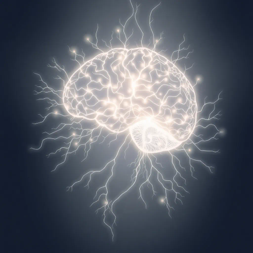 futuristic abstract, mind mapping, minimalist design, symbolic representation, light color palette, Johanna Basford, abstract expressionism, glowing effects, psychological depth, neuron-like patterns, flowing curves, digital minimalism, expansive space, abstract geometry, cognitive mapping, conceptual art, modern aesthetics, serene ambiance