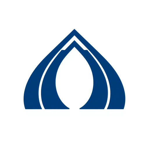 bold letter M, logo design, parallel strokes, subtly tapering, upward hierarchy, structure, solid indigo blue, clean geometric vector, white background, minimalist style, modernist design, Bauhaus influence, negative space, precision, symmetry, sleek lines, contemporary aesthetics, iconic branding, dynamic movement, visual balance, artistic clarity, abstraction, graphic design principles