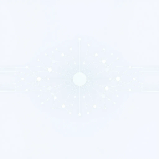 minimalist geometry, abstract forms, neural pathways, cerebral networks, information flow, Edward Tufte, Swiss design, Bauhaus influence, symmetry, subtle gradients, soft lighting, modern aesthetics, blue and white palette, clean lines, vector graphics, futuristic symbolism, digital simplicity, dynamic balance, sleek elegance, inventive visual language, contemporary design ethos, ethereal glow, conceptual iconography, Claude Monet color palette, symbolic abstraction, subdued hues, cerebral structures, algorithmic patterns, airy composition, delicate textures, whimsical essence, artistic metaphors, AI mind maps, interconnected symbols, neural network pattern, intelligence visualization, innovative design, mental landscapes, data flow, smooth textures