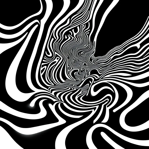 geometric shapes, intricate patterns, flowing lines, minimalist design, abstract expression, monochrome palette, dynamic movement, M.C. Escher, surreal elements, optical illusions, precise detailing, linear perspective, conceptual exploration, visual harmony, contour emphasis, spatial depth, contemporary influence, mathematical artistry, complex symmetry, creative geometry, avant-garde composition, black and white contrast, fine linework, subtle gradients, interlocking forms, infinite loops, artistic paradox, detailed tessellation, fluid dynamics, rhythmic patterns