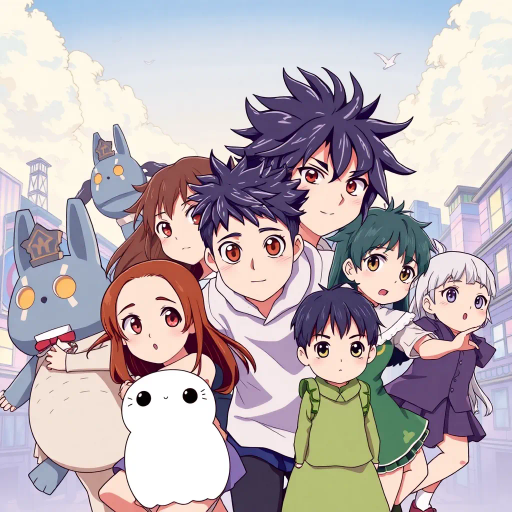 vibrant anime characters, Studio Ghibli influence, dynamic action poses, pastel color palette, expressive eyes, intricate hairstyles, dramatic lighting, manga-inspired linework, fantastical settings, Japanese culture, modern twist, whimsical storytelling, emotional depth, cel shading, bold outlines, serene landscapes, traditional animation techniques, contemporary urban environments