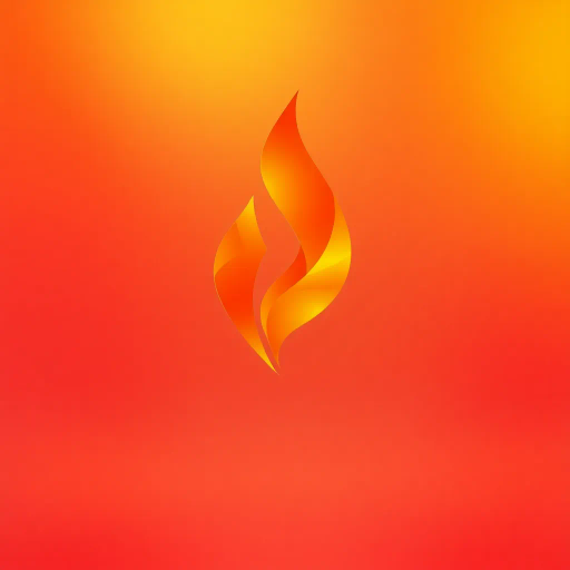 geometric abstraction, minimalistic design, warm color palette, vibrant oranges, reds, yellow hues, sharp edges, polygonal shapes, digital rendering, atmospheric lighting, delicate glow, artistic illusion, visual balance, dynamic motion, elemental symbolism, fiery essence, spatial depth, minimalist flame, faceted texture, glowing embers, ambient lighting, simplicity in design, warm atmosphere, dynamic flicker, origami influence, structured arrangement, clean lines, vivid contrast, symbolic of warmth and passion, abstract composition, modern digital art