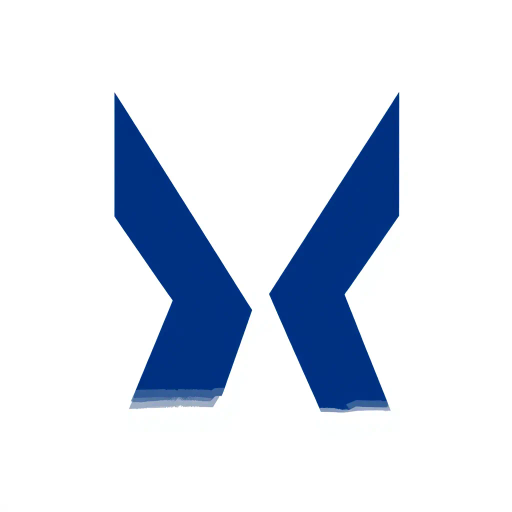 ultra minimal design, geometric precision, bold angled strokes, clean and precise geometric M, solid indigo #3D63DD, vector graphic precision, pure form, minimalistic expression, white background contrast, Bauhaus influence, modernist clarity, abstract reduction, symmetry and balance, contemporary simplicity, visual impact, flat color fields, mathematical geometry, abstraction in typography, artistic symbolism