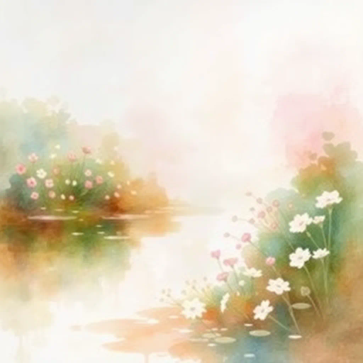 ethereal watercolors, Claude Monet, impressionism, soft pastels, fluid movement, dreamy haze, nature's serenity, garden landscapes, reflections in water, painterly brushstrokes, tranquil ambiance, translucent layers, diffused light, organic forms, vibrant blooms, delicate washes, plein air essence, contemplative mood, harmonious color palette, watercolor washes, pastel hues, delicate textures, ethereal landscapes, impressionistic brushwork, soft gradients, gentle tonal shifts, 19th-century romanticism, serene tranquility, fluid dynamics, luminous glow, expressive serenity, abstract impressions, organic flow, light-filled compositions, atmospheric space, dreamlike essence, subtle narrative, visual poetry, natural harmony