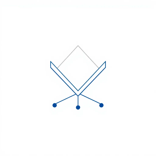 abstract letter M logo, center peak as parent node, four bottom points as child nodes, thin branching lines, tree hierarchy shape of M, indigo gradient, minimal vector design, white background, geometric precision, Bauhaus influence, modernism, negative space, clean lines, symmetry, elegant composition, dynamic structure, mathematical balance, tech-inspired, minimalist aesthetic, subdued elegance