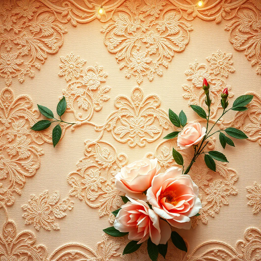 romantic elegance, intricate lace patterns, pastel color palette, ethereal lighting, contemporary art deco influences, floral motifs, whimsical typography, Claude Monet-inspired textures, impressionistic brushstrokes, soft focus, intimate and warm ambiance, vintage charm, lush botanical elements, ornate gold detailing, fine art composition, delicate symmetry, joyful celebration, opulent textures, harmonious balance, dynamic flow, timeless and elegant aesthetic, cultural sophistication, dreamlike quality, subtle gradients, layered depth