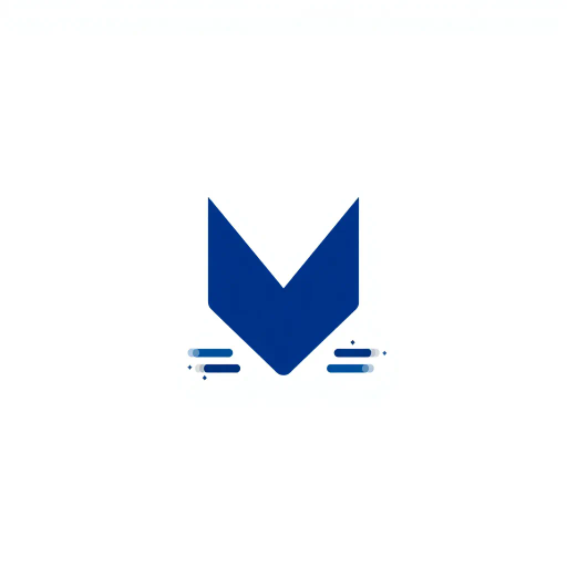 bold M logo mark, solid geometric letter, structured layers, subtle thin horizontal connector lines, indigo on white, modern minimal SaaS branding, flat vector, modernist simplicity, Bauhaus influence, clean design, minimalist aesthetics, structured composition, primary color palette, geometric precision, visual balance, negative space utilization, corporate identity, digital branding, contemporary design language, clarity in form, Kazimir Malevich inspiration, constructivist approach, zen-like harmony, spatial depth, asymmetrical symmetry, color theory mastery, form and function unity
