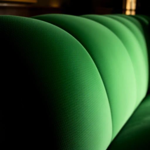 closeup of a luxurious sofa, intricate stitching, soft velvet texture, vibrant emerald green, baroque influences, ambient lighting, dramatic shadows, intimate perspective, opulent details, comfort and elegance, harmonious composition, rich textures, bold contrasts, modern elegance, fine craftsmanship, dynamic balance, luxurious setting, subtle curves, mid-century modern vibe, warm and inviting atmosphere, gentle contours, plush, aristocratic flair, chiaroscuro, sumptuous materials, timeless design, aristocratic opulence, Renaissance echoes, tactile depth, refined artistry, tranquil ambiance, visual harmony, heritage luxury, evocative design