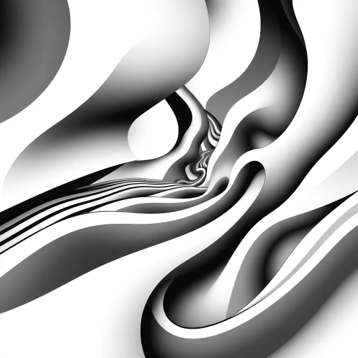 geometric shapes, intricate patterns, flowing lines, minimalist design, abstract expression, monochrome palette, dynamic movement, M.C. Escher influence, precise detailing, linear perspective, conceptual exploration, visual harmony, contour emphasis, spatial depth, artistic exploration, contemporary influence, optical illusions, surreal elements, mathematical artistry, complex symmetry, creative geometry, black and white contrast, fine linework, subtle gradients, modern abstraction, artistic innovation, interlocking forms, infinite loops, artistic paradox, visual surrealism, Escher-inspired, artistic depth, monochrome elegance, innovative geometry, timeless abstraction, linear sophistication