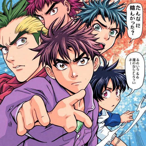 dynamic characters, intricate storylines, vibrant colors, expressive eyes, Japanese influence, manga artists like Rumiko Takahashi, bold lines, dramatic angles, emotional depth, intricate backgrounds, storytelling, cultural motifs, fantasy elements, youthful energy, cel shading, high contrast, action-packed scenes, panel composition, movement and motion, contemporary setting, exploration of themes, character development, symbolic imagery, dialogue-driven, rich textures